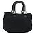 Borsa FENDI in jersey di cotone nero e argento Auth hk3809