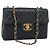 CHANEL Big Matelasse30 Chain Shoulder Bag Leather Black Gold CC Auth 188911V Nero D'oro