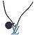 LOUIS VUITTON Metallanhänger On the Go Halskette Emaille M63648 Auth 189230V Marineblau