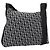Borsa a tracolla Christian Dior Trotter in tela nero argento Auth 188011V