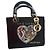 Dior Lady Dior "Niki de Saint Phalle" borsa in pelle nera Nero