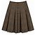 Falda Brunello Cucinelli Gunex de seda Príncipe de Gales Talle Alto Castaño - vista 3
