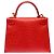 Hermès HERMES Kelly 28 Exotic Leather Bag Red - 103691 - view 4