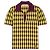 Tory Burch Polo a maniche corte in maglia jacquard geometrica - Giallo/Bordeaux