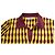 Tory Burch Polo a maniche corte in maglia jacquard geometrica - Giallo/Bordeaux - vista 5
