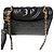 Tory Burch Kira Chevron Small Borsa in Pelle Nera Nero - vista 4