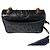 Tory Burch Kira Chevron Small Borsa in Pelle Nera Nero - vista 6