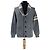 Roberto Collina graue Wollstrickjacke mit Streifen Weiß