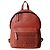 Autre Marque Brauner Lederrucksack Orange