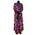 Joseph Ribkoff Maxikleid mit schwarzem Blumenprint Pink Rot Blau Lila