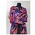 Joseph Ribkoff Maxikleid mit schwarzem Blumenprint Pink Rot Blau Lila - Ansicht 2