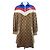 Gucci Kleid Braun Rot Blau