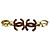Chanel Coco Mark Ohrringe Schildpatt-Muster Braun Golden - Ansicht 4