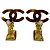 Chanel Coco Mark Ohrringe Schildpatt-Muster Braun Golden - Ansicht 7