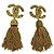 Orecchini a clip Chanel Vintage Coco Mark con nappa D'oro