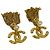 Orecchini a clip Chanel Vintage Coco Mark con nappa D'oro - vista 7