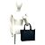 Gucci GG Logo Muster Canvas Leder Mini Tote Bag Schwarz - Ansicht 2