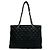 Borsa Tote Chanel GST Nera in Pelle di Vitello Martellata Nero