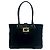 Borsa Tote GUCCI Vintage Black Canvas Leather Nero