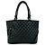 Chanel Cambon Line Coco Mark Leder Tote Bag Schwarz