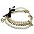 Bracelet Christian Dior Montaigne 30 Toronto avec logo en métal et perles de faux aspect ruban Doré - vue 2