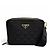 Borsa a tracolla Prada 2VH069 in pelle jacquard con logo triangolo Brick Nero