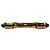 Spilla Chanel Bamboo placcata oro con pietre colorate D'oro