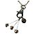 Christian Dior Collana con moschettone Dior Homme x Judy Blame 20AW Argento Bianco - vista 2