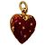 Charm Faberge Heart Rosso D'oro