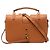 Borsa Messenger Charlotte in agnello marrone di medie dimensioni Saint Laurent Caramello