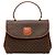 Céline Bolso Celine de lona revestida Macadam marrón Castaño