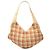 LOEWE Borsa Hobo in Tweed Beige con Motivo Pied-de-Poule
