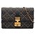 Portafoglio con catena DiorAddict in denim blu con cannage e borchie Dior Blu navy