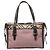 Tote de lona Burberry rosa com padrão Nova Check e acabamento em couro