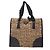 Borsa a mano piatta in tweed con bordi in vitello marrone Prada Marrone chiaro