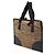 Borsa a mano piatta in tweed con bordi in vitello marrone Prada Marrone chiaro - vista 2