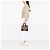 Borsa a mano piatta in tweed con bordi in vitello marrone Prada Marrone chiaro - vista 6