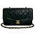 Borsa a tracolla Chanel Diana Matelassé Coco Mark in agnello Nero