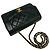 Borsa a tracolla Chanel Diana Matelassé Coco Mark in agnello Nero - vista 4