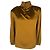 Camicetta Saint Laurent in seta marrone con spalle imbottite - vista 2