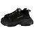 Balenciaga Triple S Sneaker mit transparenter Sohle aus schwarzem Polyester - Ansicht 4