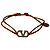 Autre Marque Bracciale Valentino Vlogo Signature in cotone arancione e strass