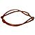 Autre Marque Bracciale Valentino Vlogo Signature in cotone arancione e strass - vista 4