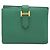 Cartera compacta Béarn en piel Epsom Hermès Verde