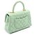 Borsa Chanel Coco Handle Flap Matelassé, Pelle Caviar (pelle di vitello granulata), Donna, Verde - vista 2