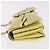 Borsa a Spalla con Catena VALENTINO in Pelle Giallo Oro Auth bs35654V D'oro - vista 4