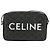 Céline CELINE Triomphe Medium Messenger Bag Shoulder Bag PVC Black Gold Auth mr2571SAM Nero D'oro - vista 13