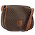 Céline CELINE Macadam Canvas Schultertasche PVC Leder Braun Gold Auth 187736 Golden
