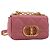 Borsa a tracolla Christian Dior Chain Caro Canage in pelle di agnello Oro Rosa Auth 187297SAM