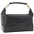 Borsa a mano con catena VERSACE in pelle nera e oro Auth bs35661A Nero D'oro